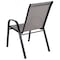 Flash Furniture 4PK Gray Outdoor Stack Chair w/ Flex Material 4-JJ-303C-G-GG - alternate 9